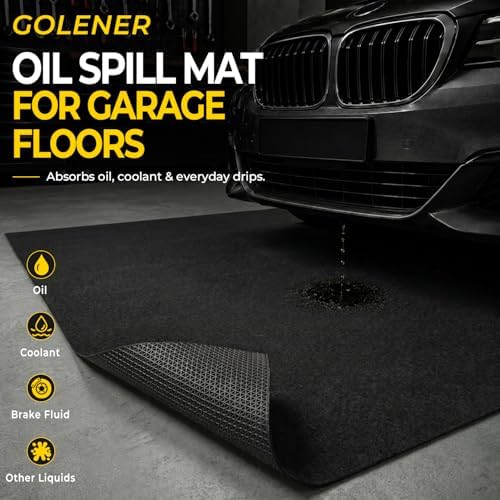2-Pack Golener Oil Spill Mat - Garage Floor Mat, Absorbent Oil Pad, Premium Maintenance Mat, Waterproof, Contain Liquid, Protect Garage Surface from Spill & Stain, Reusable, Washable, Durable, 29”x36” - Image 2