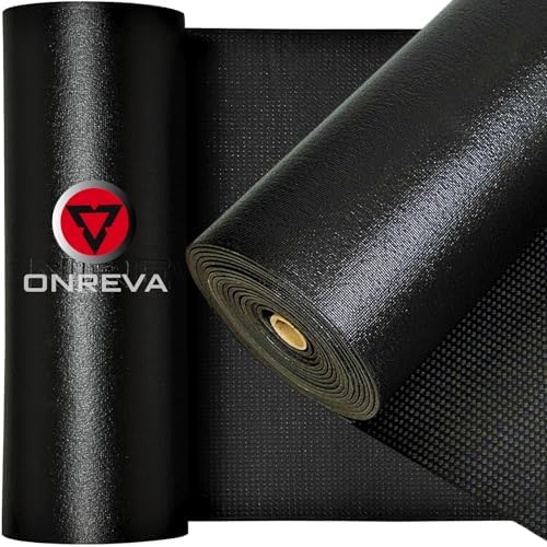 ONREVA Tool Box Liner 30 inch Wide x 12 ft Large, Thick Heavy Duty Toolbox Drawer Liners, Rolling Tool Chest Foam Mat, Shelf Rubber Mat, Black Non-Slip Organizer Pad for Cabinet, Workbench by ONREVA