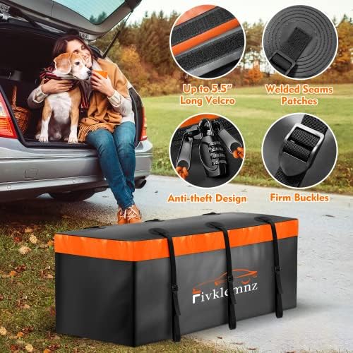 FIVKLEMNZ 20 Cubic Hitch Mount Cargo Carrier Bag Waterproof Soft Car Tray - Image 7