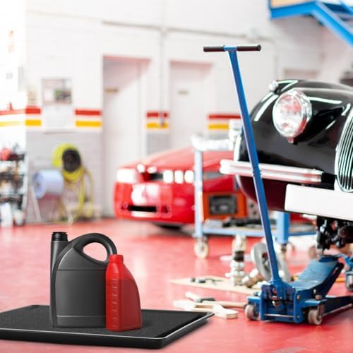 Uiifan 2 Set 47 x 29.3 x 1.6 Inch Oil Drip Pan with Thickened No Splatter Pad for Under Car Extra Large Oil Drip Tray for Automotive Garage Machinery Supplies - Image 5