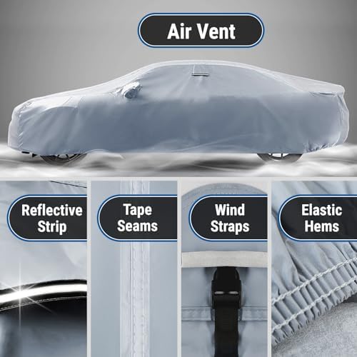 iCarCover Car Cover Waterproof All Weather for 1983-1988 Sunbird Wagon - Image 5