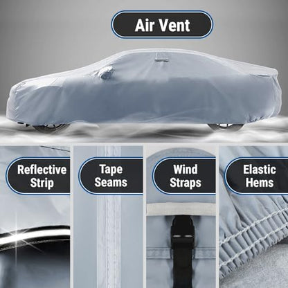 iCarCover Car Cover Waterproof All Weather for 1983-1988 Sunbird Wagon - Image 5