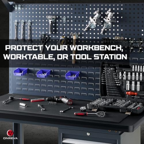 ONREVA Workbench Mat 36X72 Inches, EVA Rubber Work Mat, Protect Your Work Bench Top, Heavy Duty Pad for Tool Box Top, Table, Tool Station, Rolling Cabinet Cart Cover Liner Matt, 72"X36" 5mm Thick - Image 3