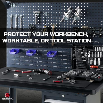 ONREVA Workbench Mat 36X72 Inches, EVA Rubber Work Mat, Protect Your Work Bench Top, Heavy Duty Pad for Tool Box Top, Table, Tool Station, Rolling Cabinet Cart Cover Liner Matt, 72"X36" 5mm Thick - Image 3
