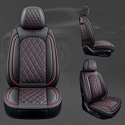 MIROZO 2PCS Front Seat Covers, Leather Car Seat Covers for Sedan, Truck,SUV - Image 4