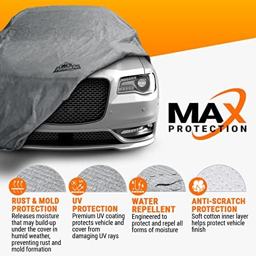 Armor All Car Cover Waterproof All Weather Heavy Duty, Sedan up to 228" - Image 3