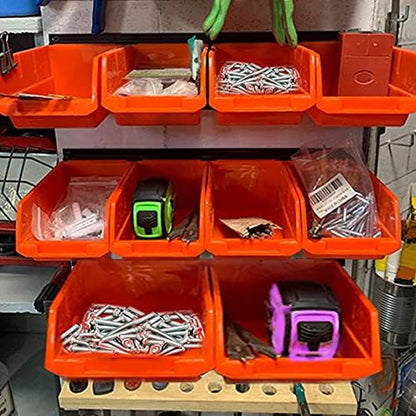 Wallmaster 10-Bin Wall Mounted Plastic Storage Bins Hanging Organizer Bins - Image 7