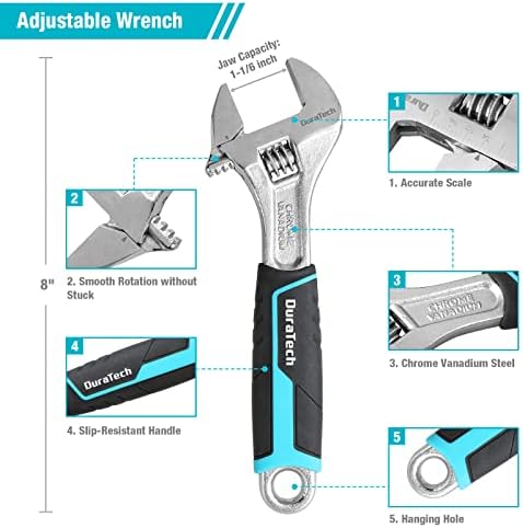 DURATECH 8-Piece Pliers Set with Rolling Pouch, Cr-V/Cr-Ni Construction - Image 5