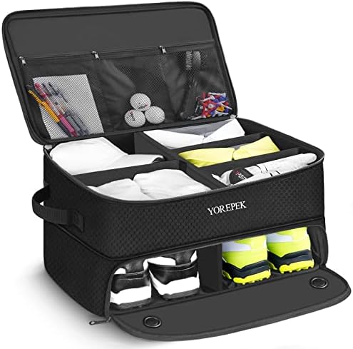 YOREPEK Golf Gifts for Men, 2 Layer Golf Trunk Organizer for 2 Pair Shoes by YOREPEK