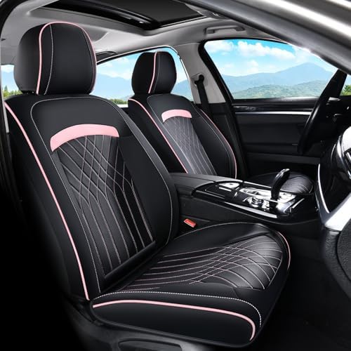 FLORICH Car Seat Covers Front Seat, Leather Seat Covers for Cars, Car Seat Protector Waterproof, Universal Automotive Seat Covers, Front Car Seat Cover Fit for Most Sedans SUV Pick-up Truck by FLORICH