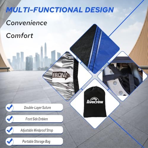 Avecrew Car Cover Waterproof All Weather for Automobiles Sedan 186"-193" L - Image 4