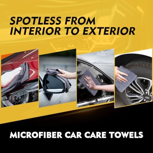 HOMEXCEL Grey Microfiber Cleaning Cloth 200 Pack, 11.5 x 11.5 inch Bulk Shop Towels | Reusable Cleaning Rags for Cars, Kitchen, Window, Garage and House, Ultra Absorbent, Lint Free, Streak Free - Image 4