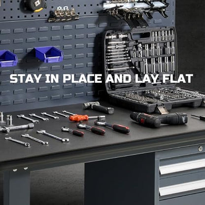ONREVA Tool Box Liner 36 inch wide x 18 ft Large, Thick Heavy Duty Toolbox Drawer Liners, Rolling Tool Chest Foam Mat, Shelf Rubber Mat, Black Non-slip Organizer Pad for Cabinet, Workbench - Image 6