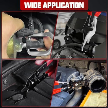 18-Piece Automotive Fuel Line Disconnect Tool Kit & Hose Clamp Pliers Set with Fuel Line Pliers, Hose Removal Pliers, Relay Puller Pliers, Panel Clip Pliers, Pinch-Off Clamps, Trim Tools & Toolbox - Image 7