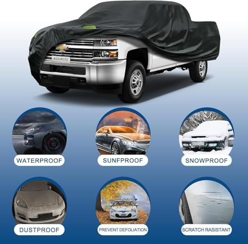 KouKou Waterproof Pickup Truck Cover All Weather, Fits 229-242 inch - Image 4