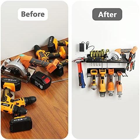 UU-Major Power Tool Organizer for Garage Organization,Drill Holder Wall Mount for Tool Stoarge, Tool Organizers and Garage Storage Shelves for Charging.Heavy Duty With 4 Holders - Image 6