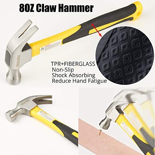 DOWELL Pliers Set - 8pcs, 10/8/6-inch Pliers & Wrench, Hammer, Tool Pouch - Image 4