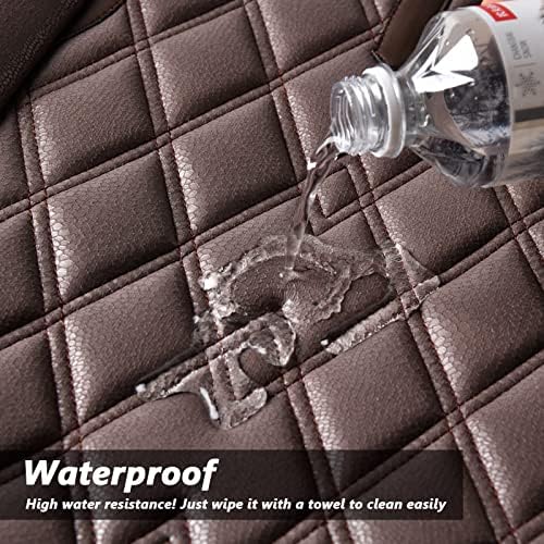 Coverado Car Seat Covers Front Seats, 2 Pack Waterproof Leather Seat Covers for Cars, Luxury Car Seat Protector, Anti-Slip Design Seat Cushions, Black Seat Covers Universal Fit for Most Cars - Image 6