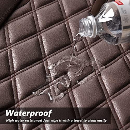 Coverado Car Seat Covers Front Seats, 2 Pack Waterproof Leather Seat Covers for Cars, Luxury Car Seat Protector, Anti-Slip Design Seat Cushions, Black Seat Covers Universal Fit for Most Cars - Image 6