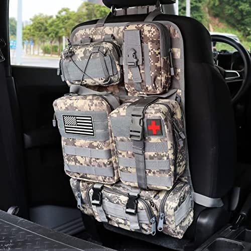MAIKER Tactical Car Seat Back Organizer, Upgrade Tactical Vehicle Panel Organizer with 5 Detachable Molle Pouch, Universal fits for Most of Vehicle by MAIKEROFFROAD