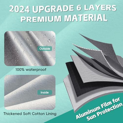 GUNHYI 6 Layer Pickup Truck Cover Waterproof All Weather(Up to 210 inch) - Image 2