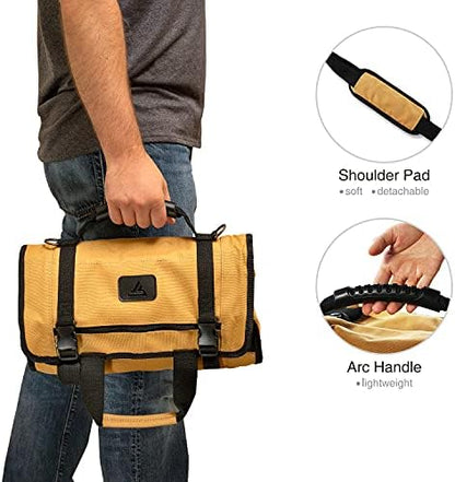 Terrev Tool Roll Up Bag - 18oz Heavy Duty Canvas - Motorcycle Tool Roll Pouch with 17 Pockets, Multi-Purpose Wrench Tool Organizer for Electrician - Image 4
