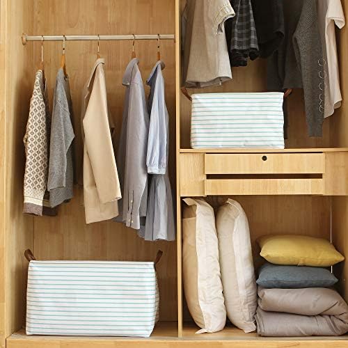 Hinwo 70L Extra Large Canvas Storage Bin with Lid and Handles - Image 3