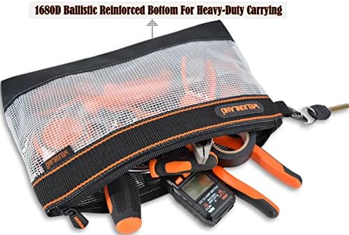 WELKINLAND Clear Tool Pouch, 4-Pack 12-Inch Zippered Tool Pouch - Image 6