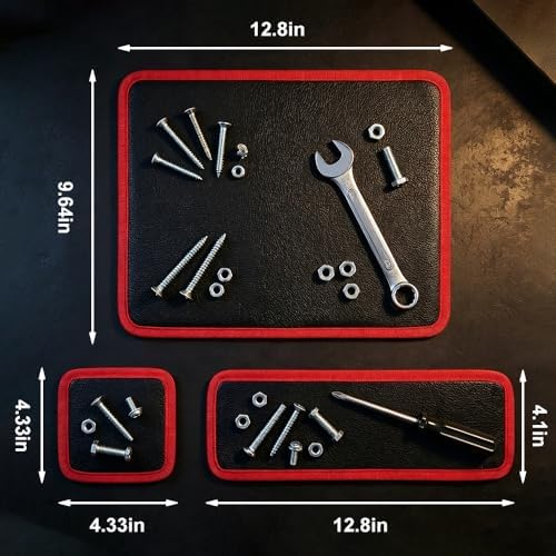 2026 Magnetic Tool Mat Set,Flexible Magnetic Tool Mats,Heavy Duty Non-Slip Parts Trays Suitable for Garage, Workshop & Auto Repair, Organize Wrenches, Screws & Bolts (Green) - Image 4