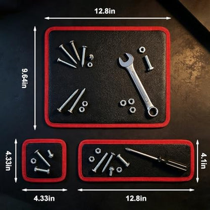 2026 Magnetic Tool Mat Set,Flexible Magnetic Tool Mats,Heavy Duty Non-Slip Parts Trays Suitable for Garage, Workshop & Auto Repair, Organize Wrenches, Screws & Bolts (Green) - Image 4