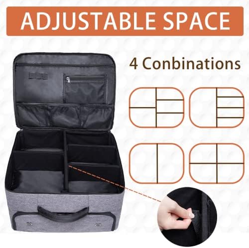 Golf Trunk Organizer 2 Layer, Car Golf Organizer with Ventilated Compartment for 2 Pair Shoes, Golf Trunk Storage Locker for Golf Accessories, Balls, Tees, Clothes, Gloves, Golf Gifts for Men - Image 5