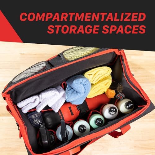 Maxshine Car Detailing Organizer Bag Tote | Black 600D Oxford Fabric, Water-Resistant & Lightweight | Professional Auto Detailing Tool Bag with Multiple Pockets for Car Care & Garage Storage - Image 6