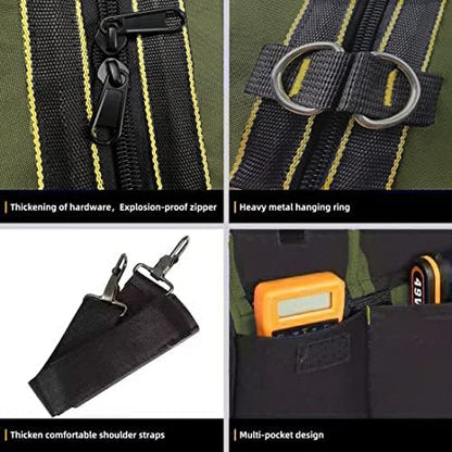 FASTECH 20-inch Wide Mouth Tool Bag with Water Proof Molded Base, Wide Mouth Tool Tote Bag, Waterproof Tool Organizer Bag for Men with Adjustable Shoulder Strap(No Bottom Shell) - Image 4