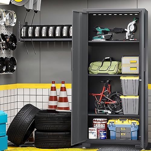Torin Garage Storage Cabinets System, 12-Pcs Workshop Cabinet Set in Black - Image 4
