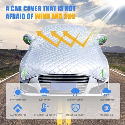 Hail Protector Car Cover Custom Fit for Corvette C5 Outdoor Anti Hail Car Covers Waterproof All Weather with Wind Straps for Snow Rain Dust Protection - Image 3