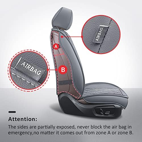 MIROZO Car Seat Covers Full Set,Leather Seat Cover for Sedan, Truck,SUV - Image 2