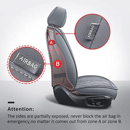 MIROZO Car Seat Covers Full Set,Leather Seat Cover for Sedan, Truck,SUV - Image 2