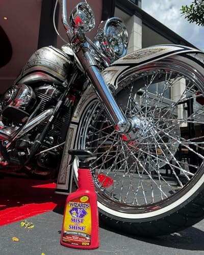 Wizards Motorcycle Cleaning Kit - Bike Wash Foam and Rinse, Quick Detailer Spray, and Bug Remover with Fiber Cloth and Detailing Bag - Portable Motorcycle Wash Kit with Accessories - Image 3