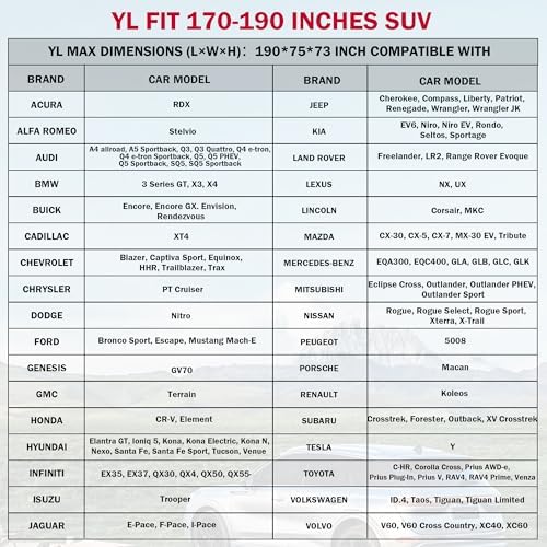 Car Cover Waterproof All Weather, Coverado Soft Cotton Lined Hail Protector Car Cover with Zipper Door, Outdoor Sun UV Rain Snow Protection Car Covers for Automobiles Universal Fit SUV (170"-190") - Image 6