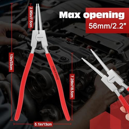 TOOLEAGUE 13" Large Snap Ring Pliers, Straight External Circlip Pliers,1 Pc - Image 3