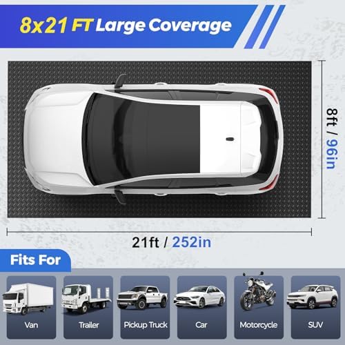 8x21 FT Garage Floor Mat, 2.8mm Thickened Garage Flooring - Image 2