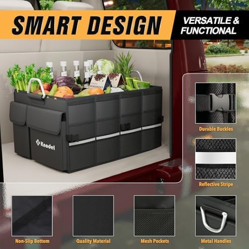 K KNODEL Car Trunk Organizer, Black, Unisex, Automobiles - Image 2