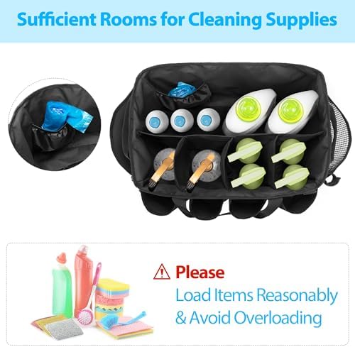 HODRANT Extra-Large Cleaning Caddy with Handles & Multi Pockets - Image 2