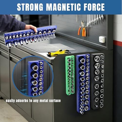 Magnetic Socket Organizer, 143-Socket Holder Tray Set| Strong Base - Image 3
