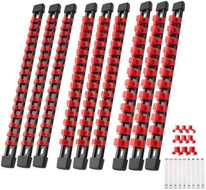 Reniteco 9-Pack Socket Organizer Set, 1/4" x 48 3/8" x 45 1/2" x 36 Clips by Reniteco