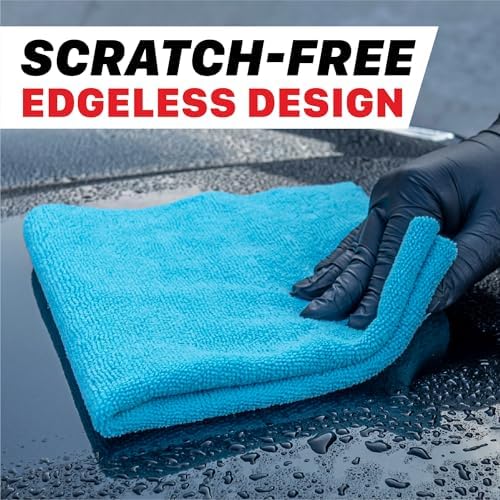 Maxshine Universal 40-Pack 16”x16” 400GSM Microfiber Cleaning Towels – Lint-Free & Ultra-Absorbent Car Detailing Towels – Scratch-Safe Multipurpose Cleaning Cloths for Garage & Home (40-Pack Multi) - Image 4
