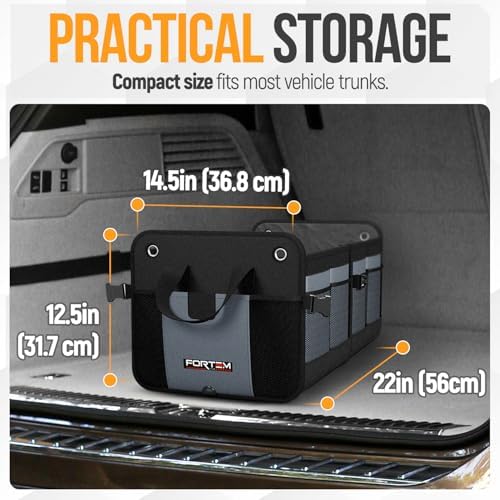 FORTEM Trunk Organizer - Collapsible Car Organizer & Storage Bag for SUVs - Image 3