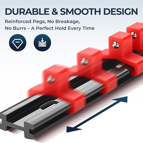 Reniteco 9-Pack Socket Organizer Set, 1/4" x 48 3/8" x 45 1/2" x 36 Clips - Image 3