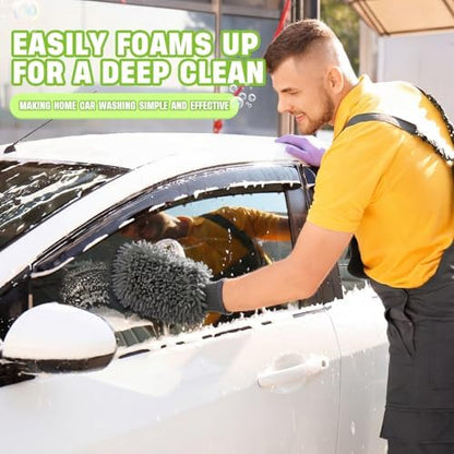 24 Pack Car Wash Mitts Bulk Microfiber Wash Mitts, Grey - Image 4