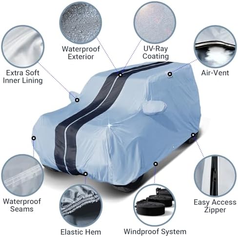 iCarCover SUV Car Cover Waterproof All Weather for 1997-2026 Expedition - Image 4